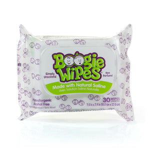 TOALLAS DE SOLUCIÓN SALINA BOOGIE WIPES (30 UNIDADES)