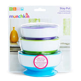 SET DE 3 BOWLS CON SUCCIÓN STAY-PUT MUNCHKIN 6 MESES +