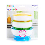 SET DE 3 BOWLS CON SUCCIÓN STAY-PUT MUNCHKIN 6 MESES +